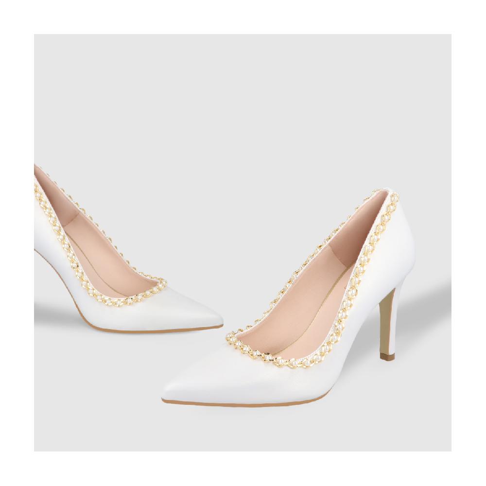 Lodi ZAPATOS DE SALÓN BLANCOS RRECADENA