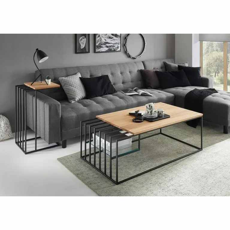 Loftscape Ars Manufacti Bout De Canapé Koduku – Chêne Massif / Métal