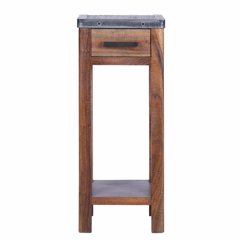 Loftscape Ars Manufacti Bout De Canapé Mackz – Acacia Massif – Acacia / Noir Vieilli