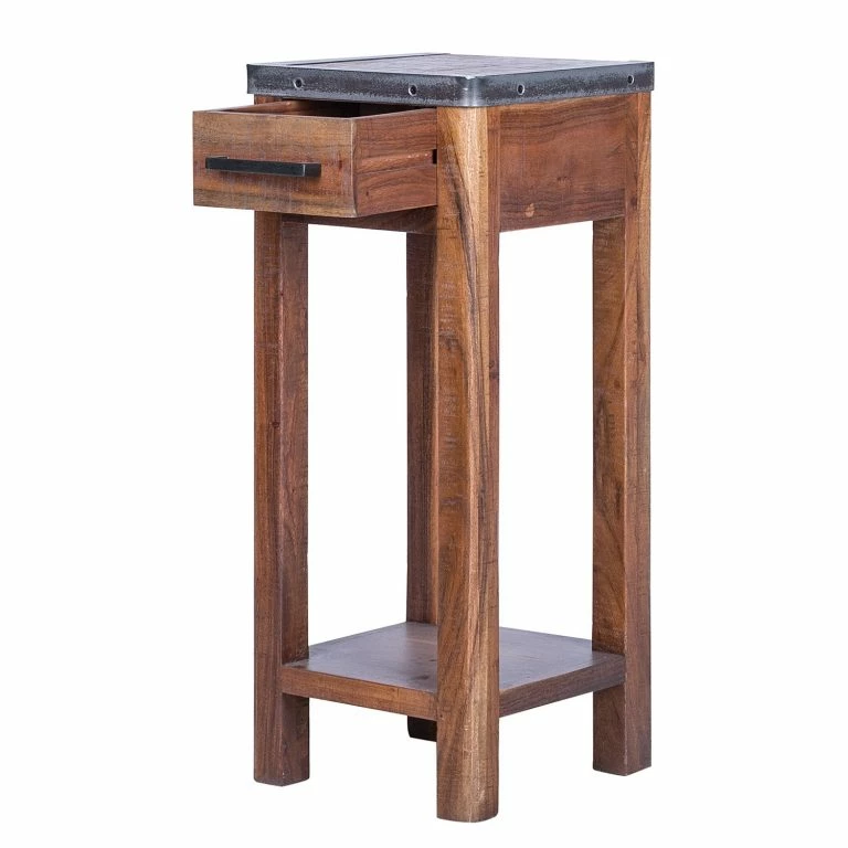 Loftscape Ars Manufacti Bout De Canapé Mackz – Acacia Massif – Acacia / Noir Vieilli