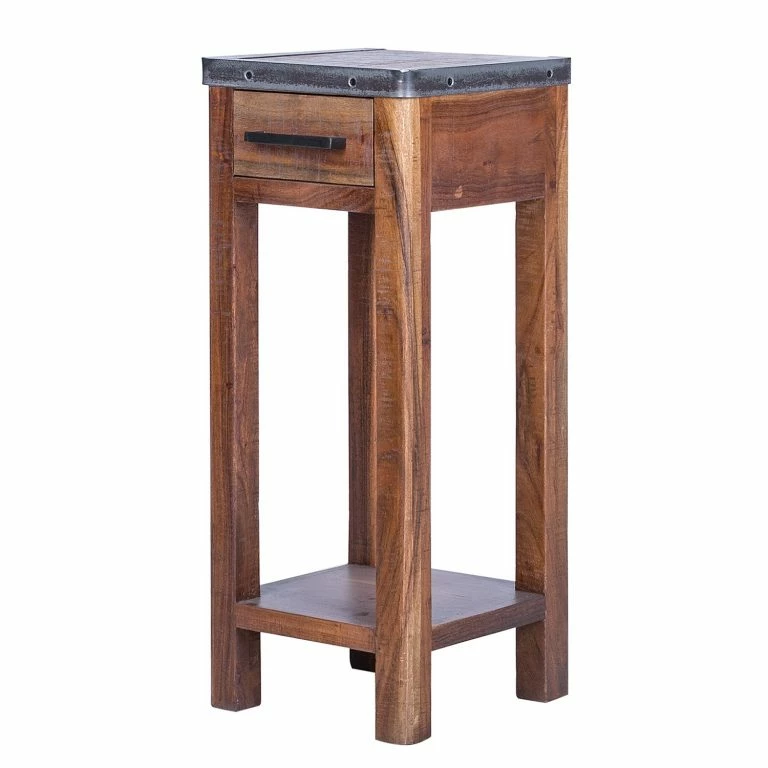 loftscape Ars manufacti Bout de canapé Mackz – Acacia massif – Acacia / Noir vieilli