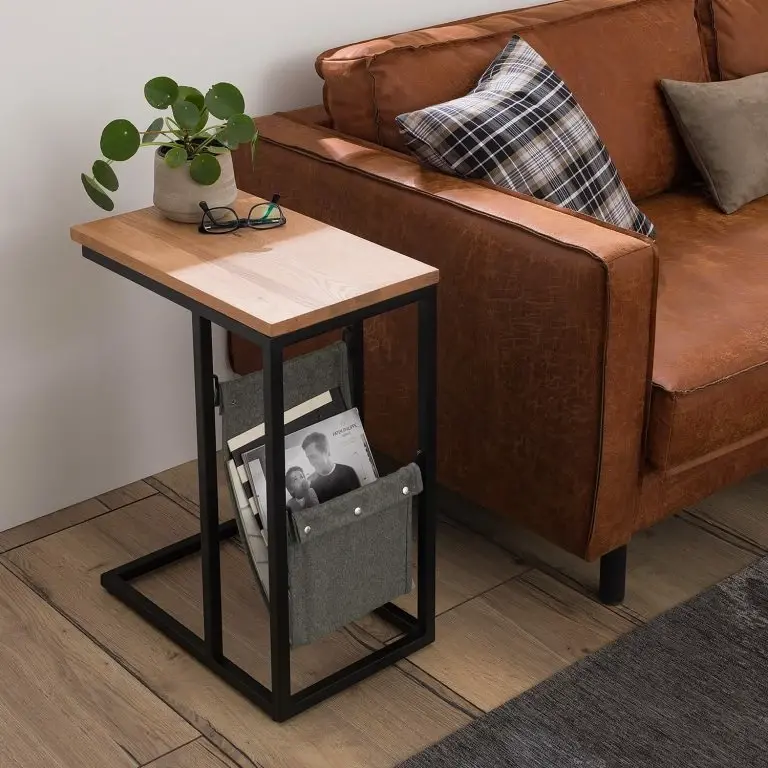 Loftscape Ars Manufacti Bout De Canapé Montverde III – Chêne Massif / Métal – Chêne