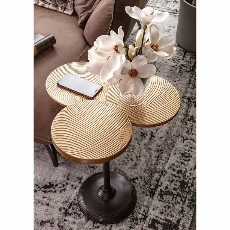 Loftscape Ars Manufacti Bout De Canapé Nikko IV – Aluminium – Laiton Vieilli / Cuivre Vieilli