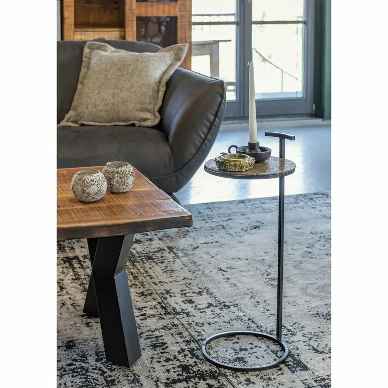 Loftscape Ars Manufacti Bout De Canapé Nikko V – Laiton – Laiton Vieilli / Noir