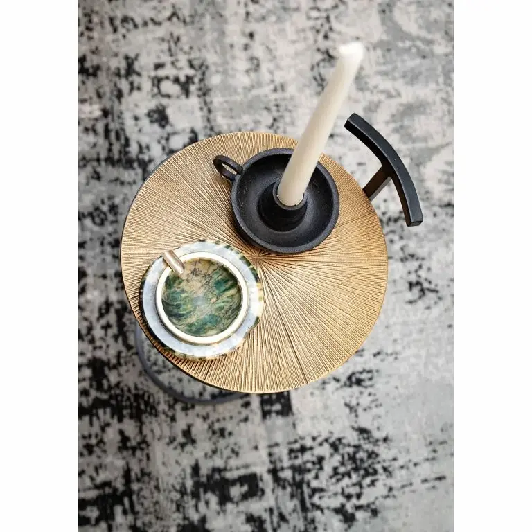 Loftscape Ars Manufacti Bout De Canapé Nikko V – Laiton – Laiton Vieilli / Noir