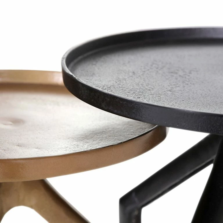 Loftscape Ars Manufacti Bouts De Canapé Nikko I (2 éléments) – Aluminium – Laiton / Noir