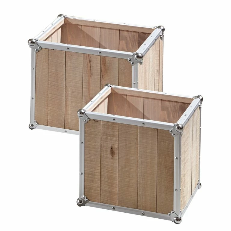 Loftscape Ars Manufacti Bouts De Canapé Palmori (lot De 2) – Pin Massif / Aluminium