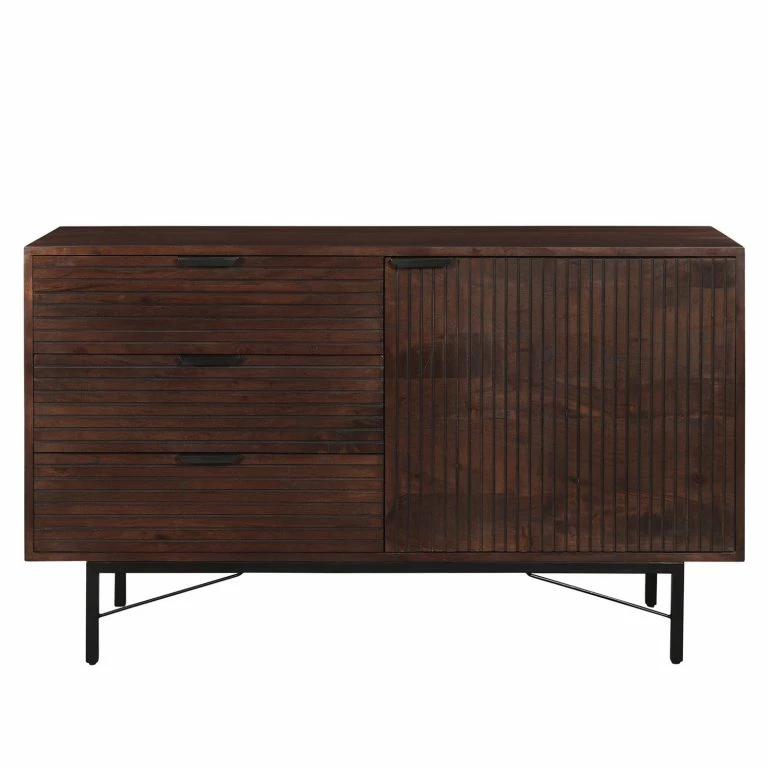 Loftscape Ars Manufacti Buffet Angun – Acacia Massif / Métal – Acacia Foncé / Noir