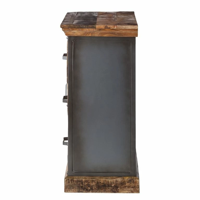 Loftscape Ars Manufacti Buffet Hunter I – Manguier Massif / Métal – Manguier / Gris Bleu