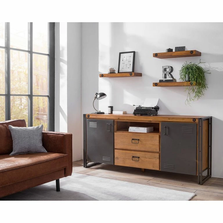 Loftscape Ars Manufacti Buffet Manchester V – Acacia Massif / Métal – Acacia / Anthracite