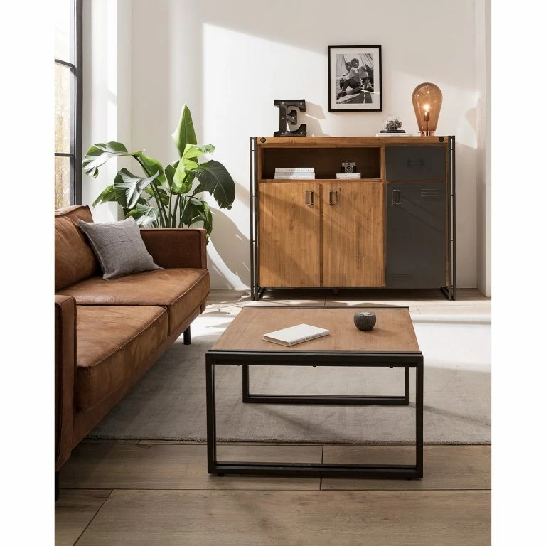 Loftscape Ars Manufacti Buffet Manchester VII – Acacia Massif / Métal – Acacia / Anthracite