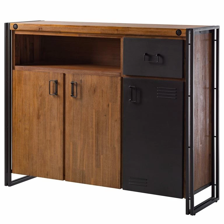 loftscape Ars manufacti Buffet Manchester VII – Acacia massif / Métal – Acacia / Anthracite