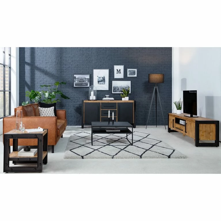 Loftscape Ars Manufacti Buffet Urban Industry IV – Partiellement En Acacia Massif / Métal – Acacia / Noir