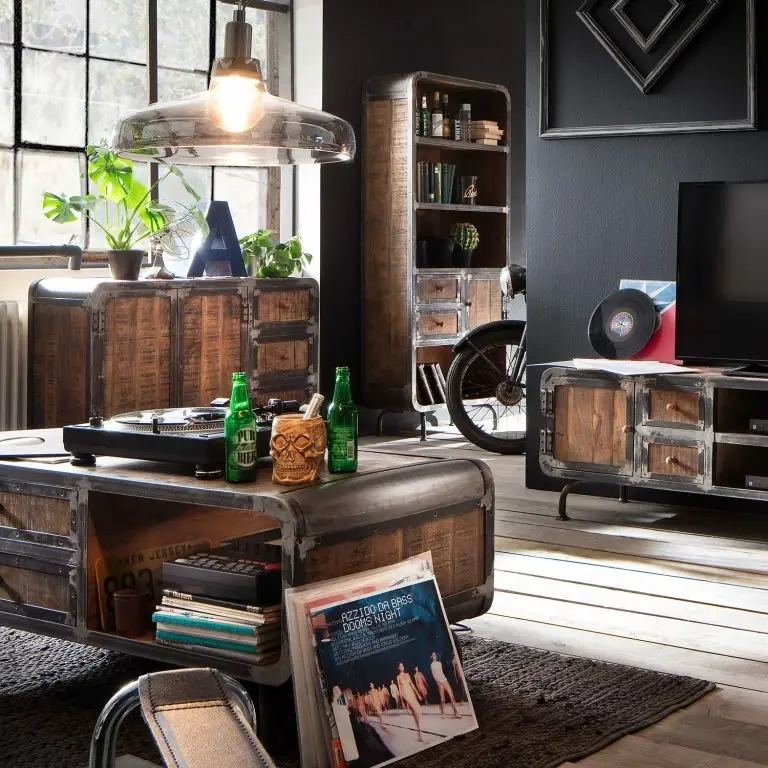 Loftscape Ars Manufacti Buffet Wharton I – Partiellement En Acacia Massif / Acier