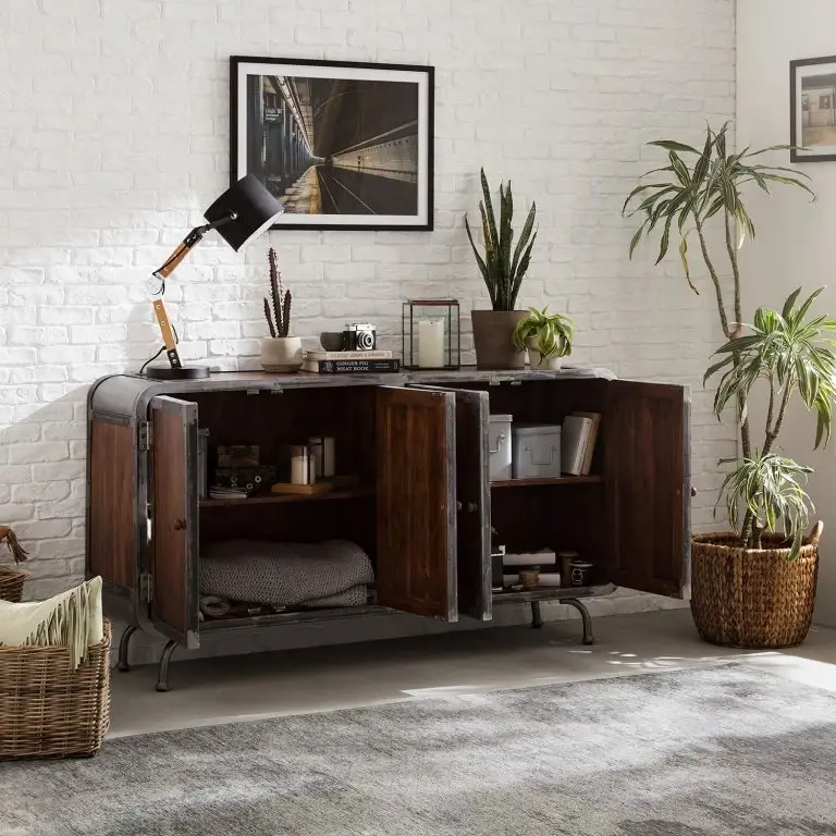 Loftscape Ars Manufacti Buffet Wharton II – Partiellement En Acacia Massif / Acier