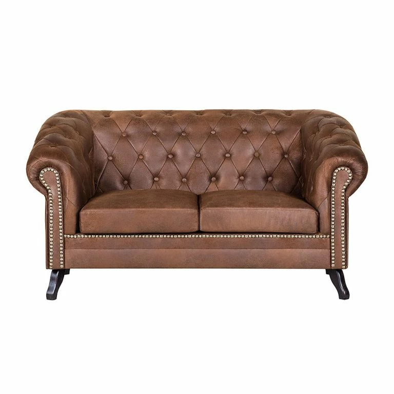 Loftscape Ars Manufacti Canapé Benavente (2 Places) – Aspect Vieux Cuir Marron