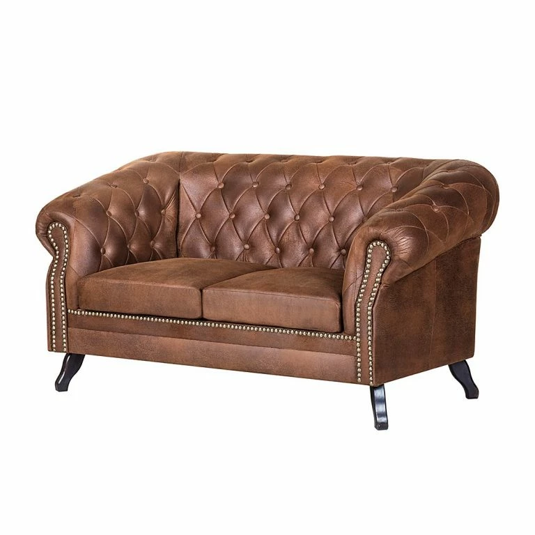 loftscape Ars manufacti Canapé Benavente (2 places) – Aspect vieux cuir marron