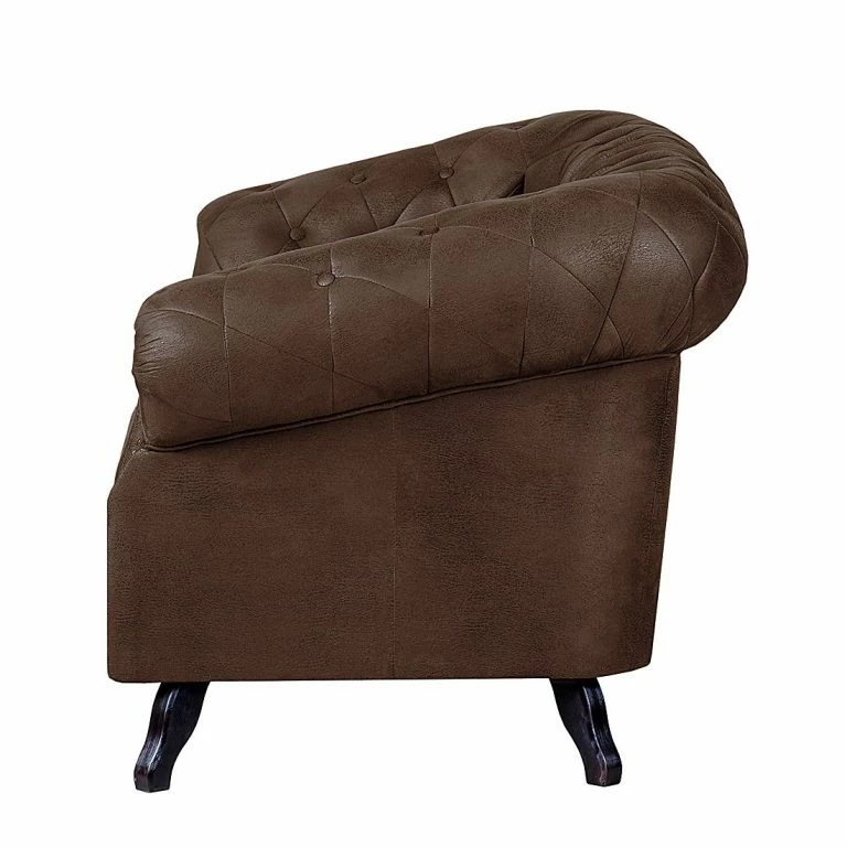 Loftscape Ars Manufacti Canapé Benavente (2 Places) – Aspect Vieux Cuir Marron Foncé