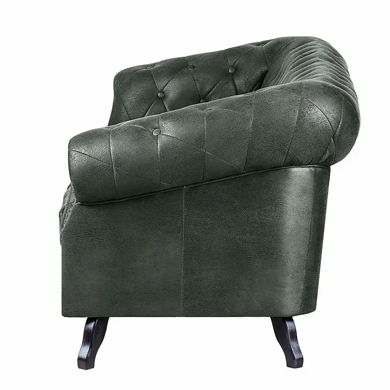 Loftscape Ars Manufacti Canapé Benavente (3 Places) – Aspect Cuir Vieilli Anthracite