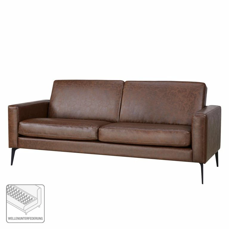 Loftscape Ars Manufacti Canapé Crove (3 Places) – Imitation Cuir – Marron