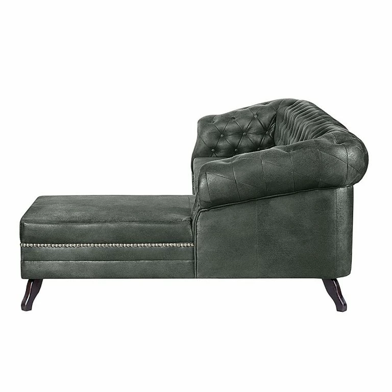 Loftscape Ars Manufacti Canapé D’angle Benavente – Anthracite – Méridienne Courte à Droite (vue De Face)