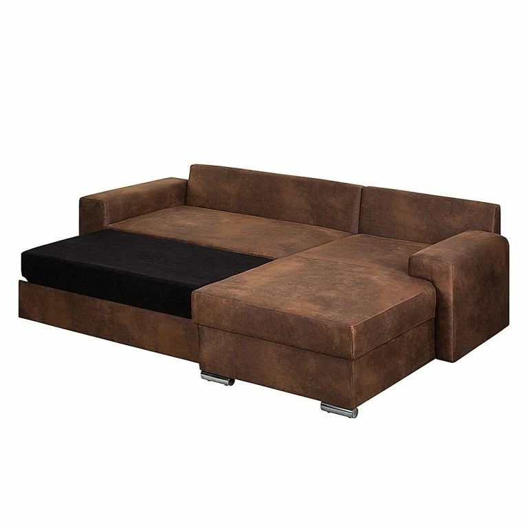 Loftscape Ars Manufacti Canapé D’angle Dulmen (convertible) – Marron Foncé