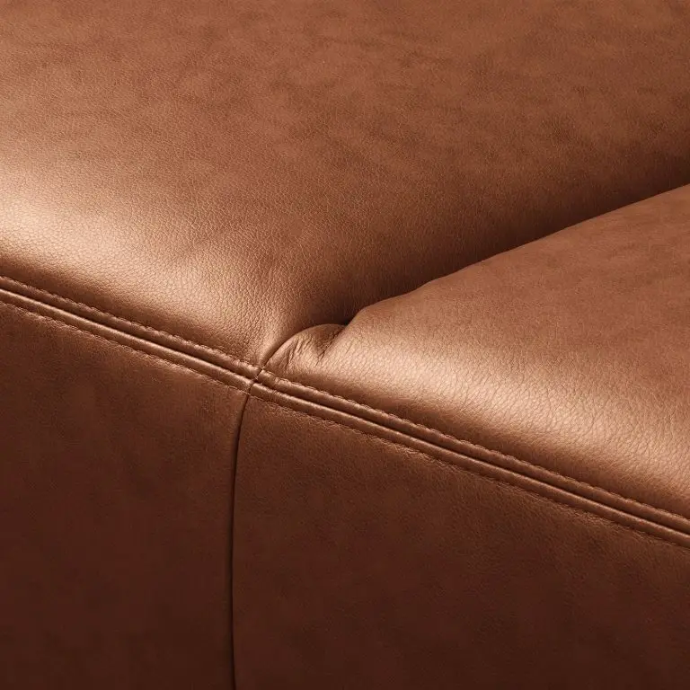 Loftscape Ars Manufacti Canapé D’angle Kalies – Cuir Véritable – Cuir Padme: Cognac – Méridienne Courte à Droite (vue De Face) – Avec Réglage De La Profondeur D’assise