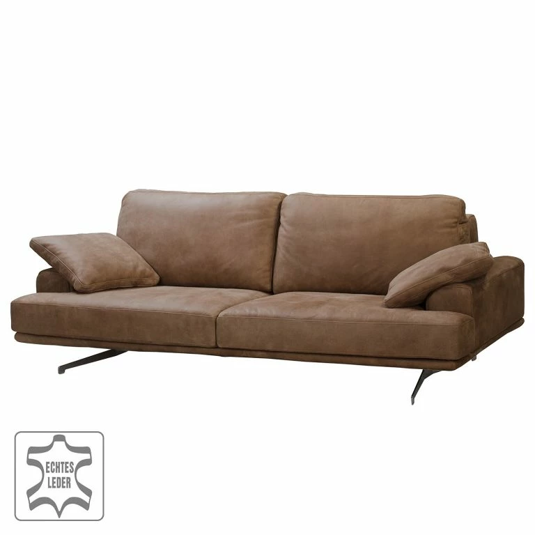 Loftscape Ars Manufacti Canapé Hendra I (3 Places) – Cuir Véritable – Marron