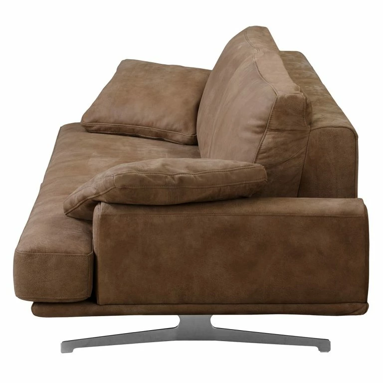 Loftscape Ars Manufacti Canapé Hendra I (3 Places) – Cuir Véritable – Marron