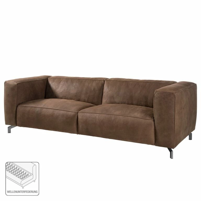 Loftscape Ars Manufacti Canapé Pentre (3 Places) Cuir Véritable – Nougat