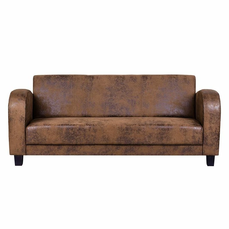 Loftscape Ars Manufacti Canapé Tullow (3 Places) – Aspect Vieux Cuir Marron