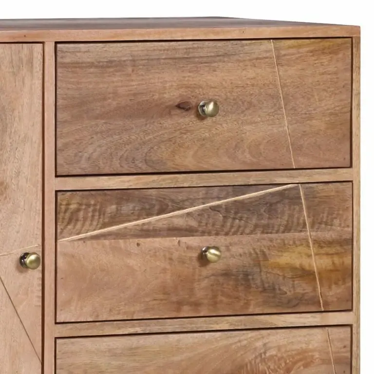 Loftscape Ars Manufacti Commode Argallo II – Manguier Massif / Métal – Manguier / Doré