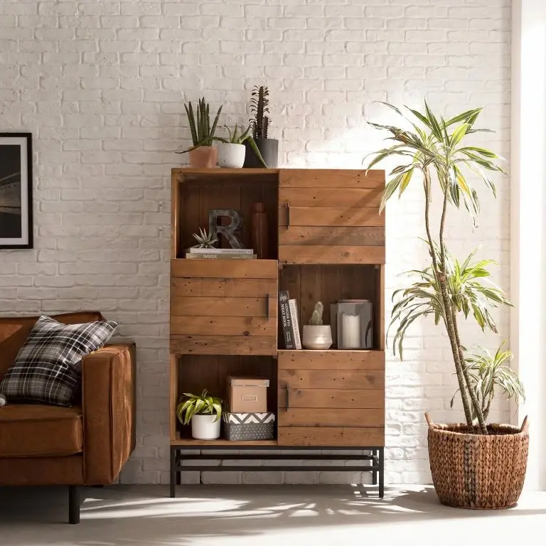 Loftscape Ars Manufacti Commode Haute Grasby – Pin Massif / Métal – Pin / Noir