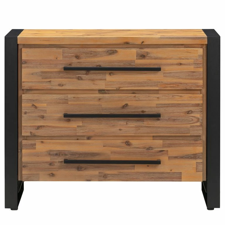 Loftscape Ars Manufacti Commode Urban Industry – Partiellement En Acacia Massif / Métal – Acacia / Noir