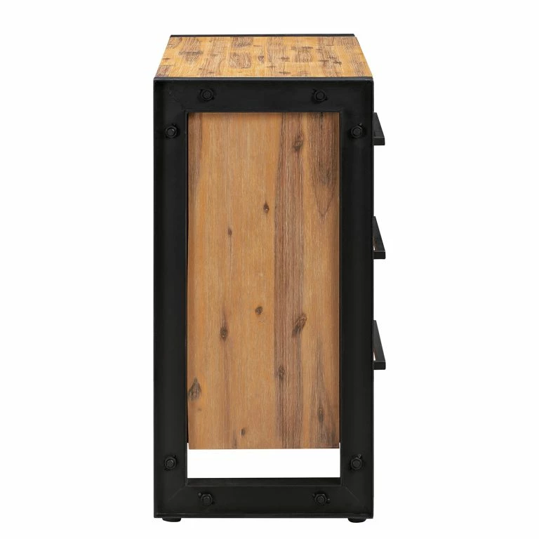 Loftscape Ars Manufacti Commode Urban Industry – Partiellement En Acacia Massif / Métal – Acacia / Noir