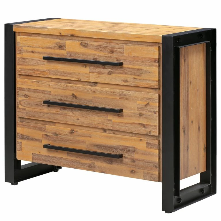 loftscape Ars manufacti Commode Urban Industry – Partiellement en acacia massif / Métal – Acacia / Noir