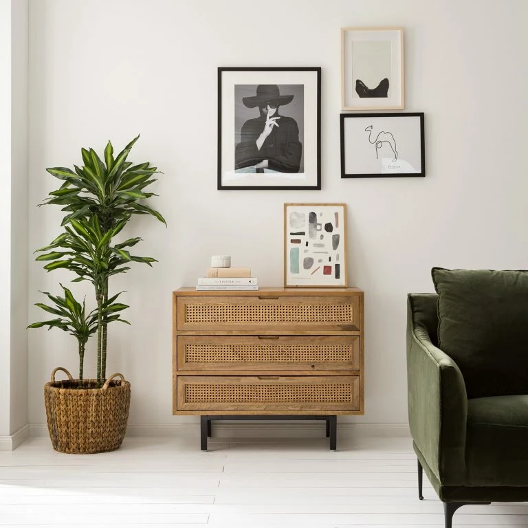 Loftscape Ars Manufacti Commode Vina I – Manguier Massif / Rotin – Manguier / Noir