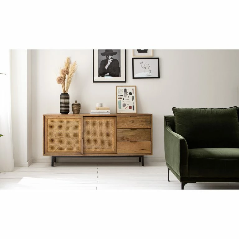 Loftscape Ars Manufacti Enfilade Vina I – Manguier Massif / Rotin – Manguier / Noir