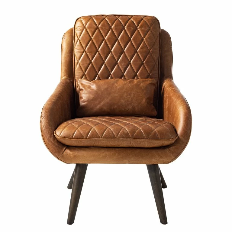 Loftscape Ars Manufacti Fauteuil Belrose II – Cuir Véritable – Cognac