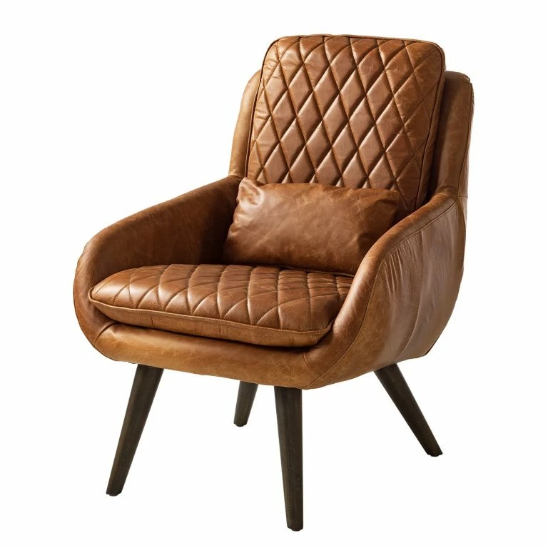 loftscape Ars manufacti Fauteuil Belrose II – Cuir véritable – Cognac