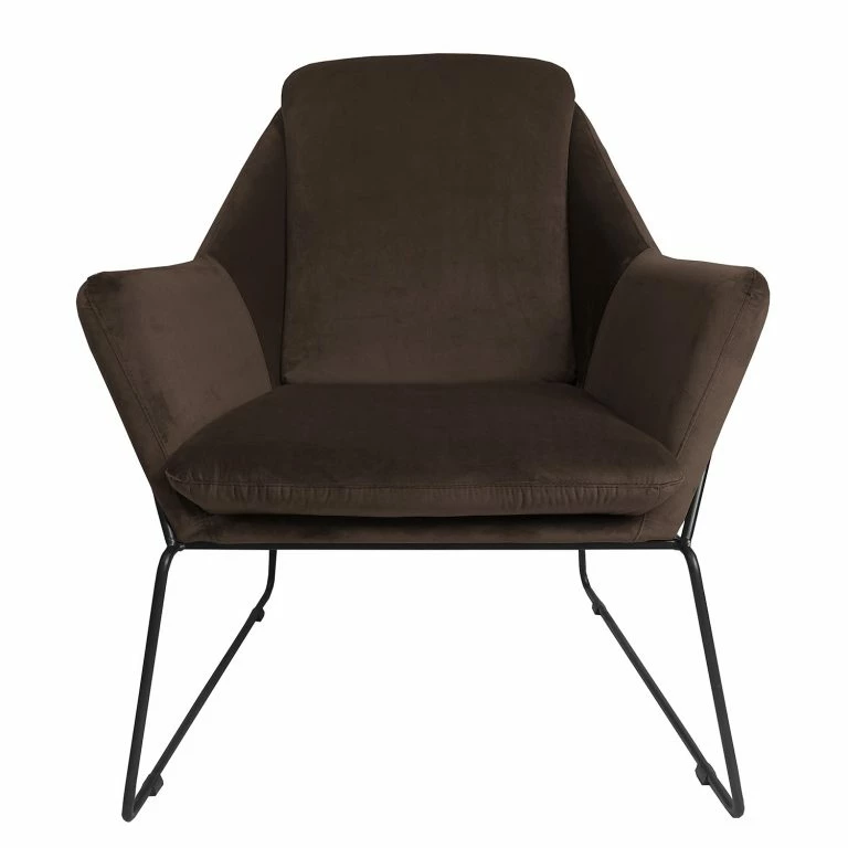 Loftscape Ars Manufacti Fauteuil Belval – Velours Ravi: Marron Foncé