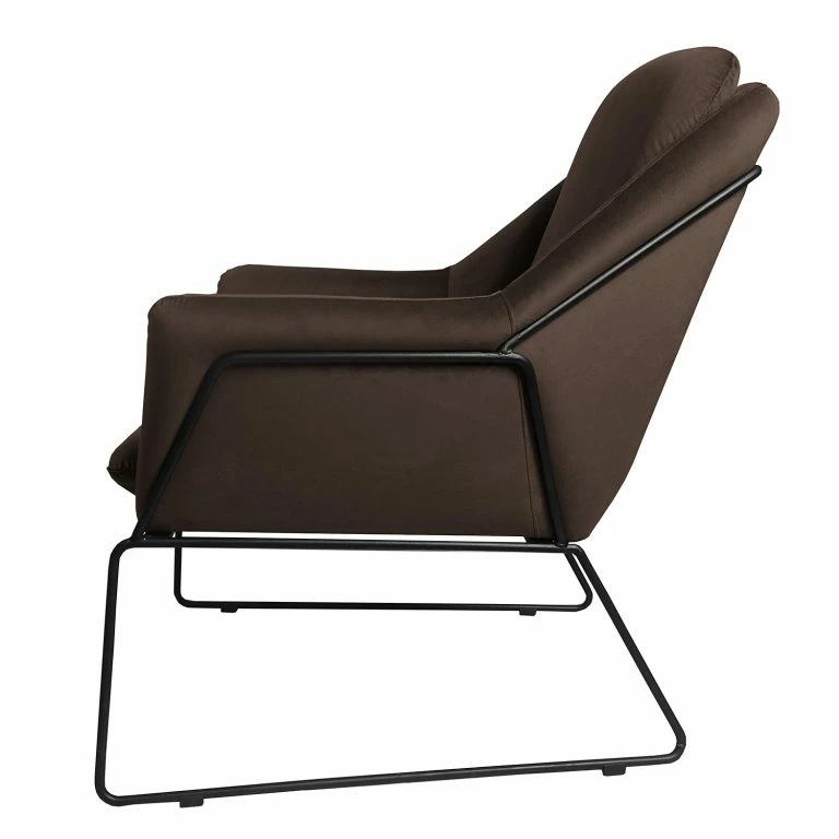 Loftscape Ars Manufacti Fauteuil Belval – Velours Ravi: Marron Foncé