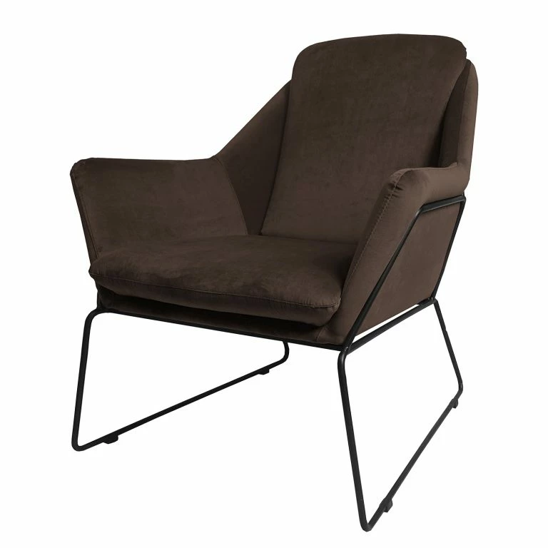 loftscape Ars manufacti Fauteuil Belval – Velours Ravi: Marron foncé loftscape Ars manufacti Fauteuil Belval – Velours Ravi: Marron foncé