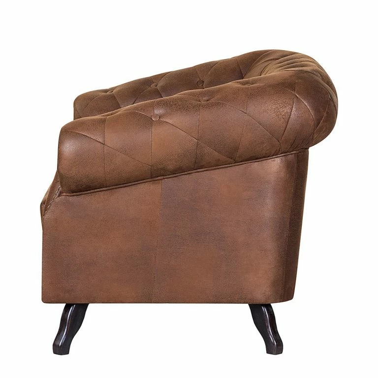 Loftscape Ars Manufacti Fauteuil Benavente – Aspect Vieux Cuir Marron
