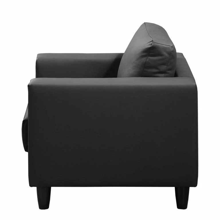 Loftscape Ars Manufacti Fauteuil Bexwell I – Imitation Cuir – Cuir Synthétique Madara: Noir