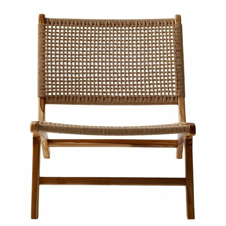 Loftscape Ars Manufacti Fauteuil Design Sulina – Rotin /Teck Massif – Naturel / Teck