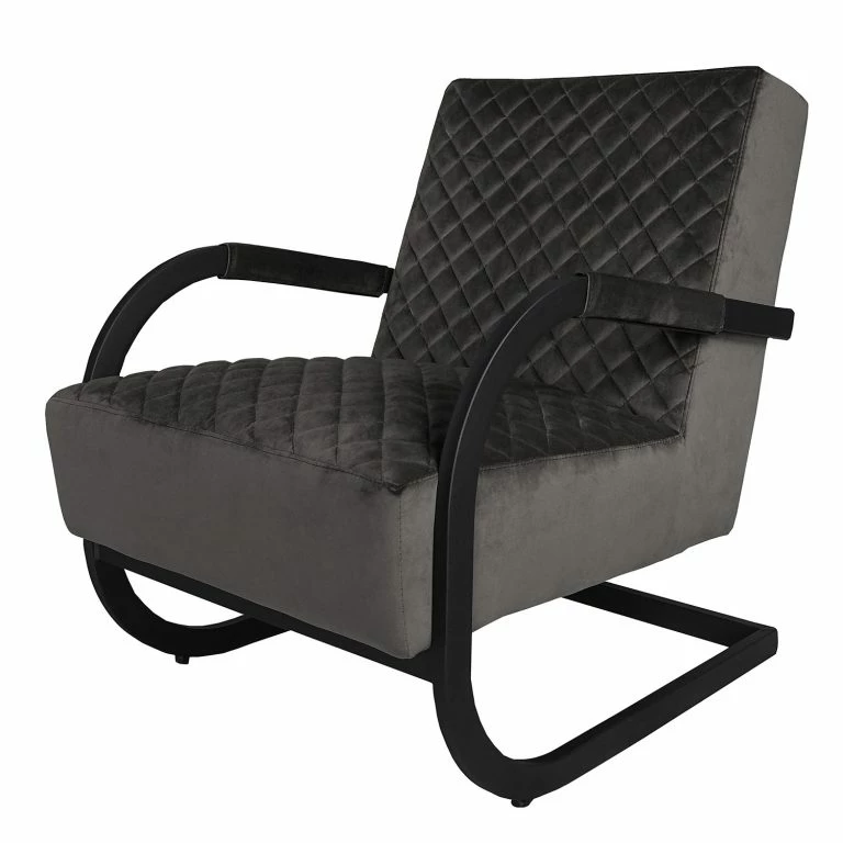 loftscape Ars manufacti Fauteuil Liez – Velours – Velours Ravi: Gris