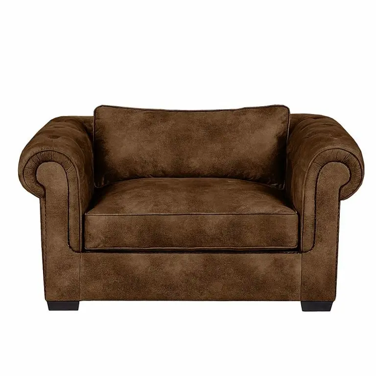 Loftscape Ars Manufacti Fauteuil Mallow – Aspect Cuir Vieilli Marron