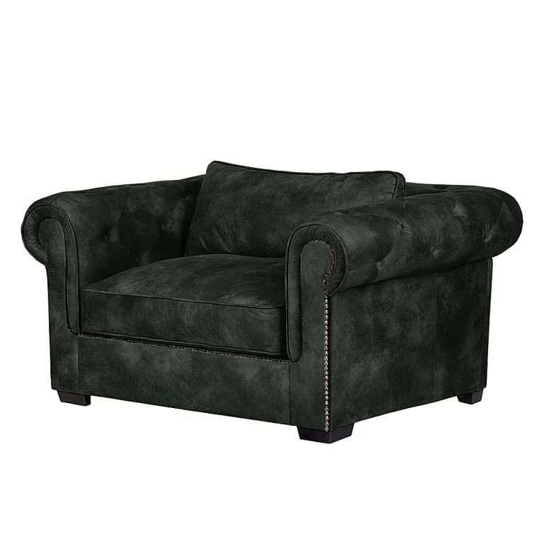 loftscape Ars manufacti Fauteuil Mallow – Aspect cuir vieilli anthracite