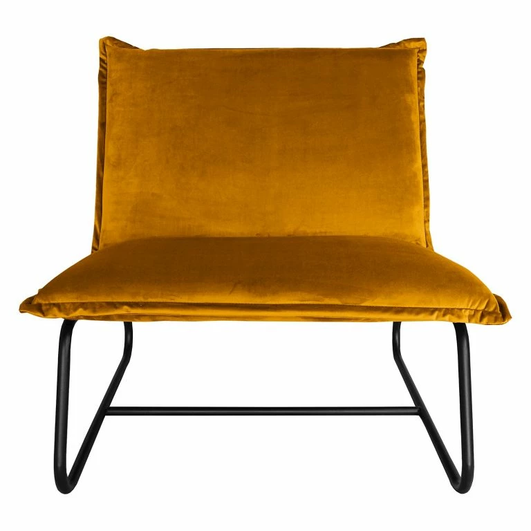 Loftscape Ars Manufacti Fauteuil Mazac – Velours Ravi: Jaune Moutarde